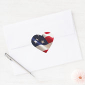 Amerikaanse vlag hart sticker (Envelop)