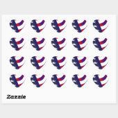 Amerikaanse vlag hart sticker (Vel)