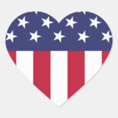 Amerikaanse vlag hart sticker (Voorkant)