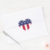Amerikaanse vlag hart sticker (Envelop)