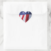 Amerikaanse vlag hart stickers (Tas)