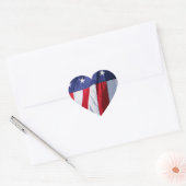 Amerikaanse vlag hart stickers (Envelop)