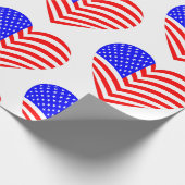 amerikaanse vlag hart usa patriottisch cadeaupapier (Hoek)