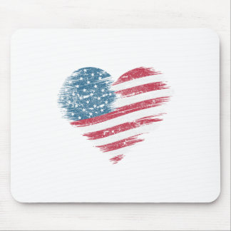 Amerikaanse Vlag Hart Vrouwen Mannen Kinderen Patr Muismat