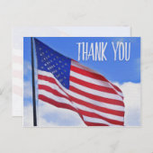 Amerikaanse vlag Hartelijk dank Briefkaart (Voorkant / Achterkant)