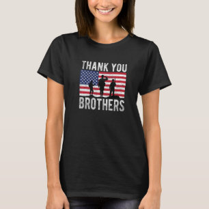 Amerikaanse vlag Hartelijk dank Brothers Veterans T-shirt