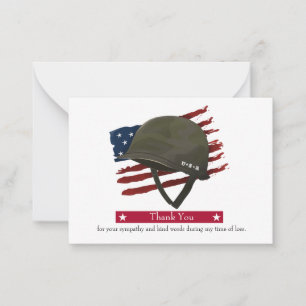 Amerikaanse vlag - Hartelijk dank Notitiekaartje