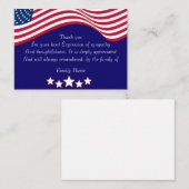 Amerikaanse vlag Hartelijk dank Notitiekaartje (Voorkant / Achterkant)