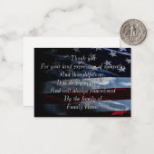 Amerikaanse vlag Hartelijk dank Notitiekaartje (Voorkant / Achterkant in situ)