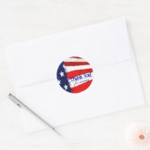 Amerikaanse vlag Hartelijk dank Ronde Sticker (Envelop)