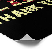 Amerikaanse vlag Hartelijk dank veteranen Patriott Poster (Hoek)