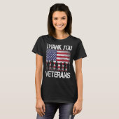 Amerikaanse vlag - Hartelijk dank voor de veterane T-shirt (Voorkant volledig)