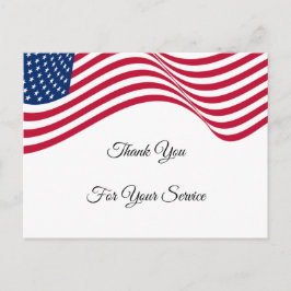 Amerikaanse vlag Hartelijk dank voor uw service Briefkaart