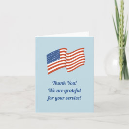Amerikaanse vlag Hartelijk dank voor uw service Ve Notitiekaartje