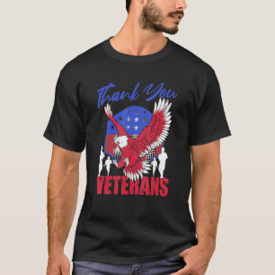 Amerikaanse vlag Hartelijk dank voor veteranen die T-shirt