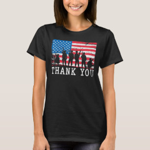Amerikaanse vlag Hartelijk dank voor veteranen Pro T-shirt