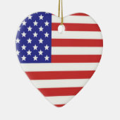 Amerikaanse vlag hartvormig keramisch ornament (Rechts)