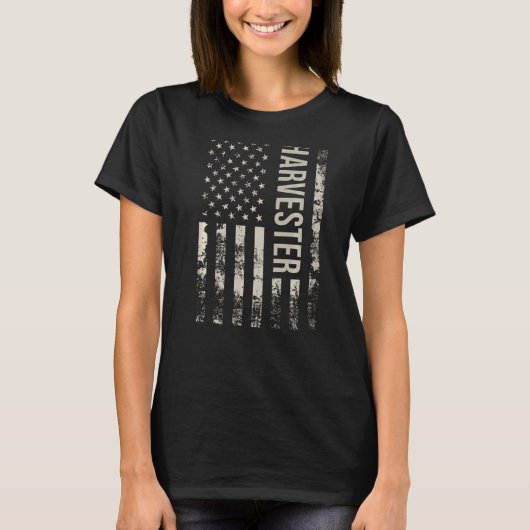Amerikaanse vlag Harvester Premium T-shirt (Voorkant)