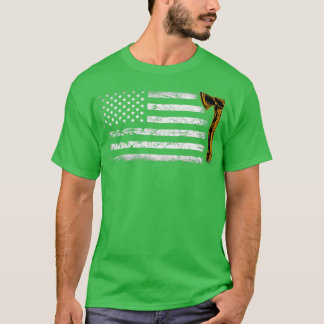 Amerikaanse vlag Hatchet Funny Ax Throw Lover Clas T-shirt