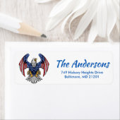 Amerikaanse Vlag Havik 4 juli Vieringen  Etiket (Insitu)