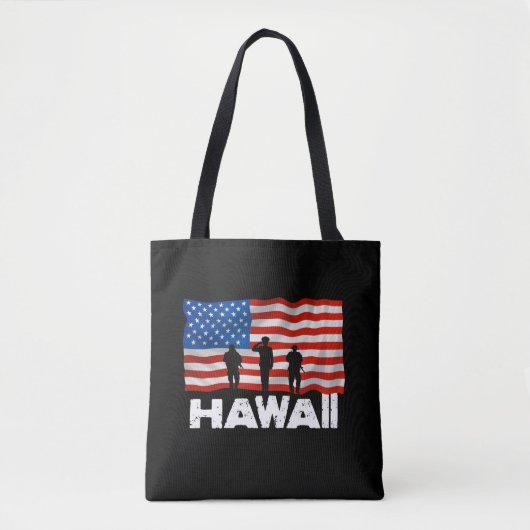 Amerikaanse vlag Hawaï Tote Bag (Voorkant)