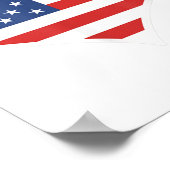 Amerikaanse vlag Hear Poster (Hoek)
