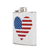 Amerikaanse vlag Heart, 4 juli Heupfles (Links)