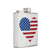 Amerikaanse vlag Heart, 4 juli Heupfles (Rechts)