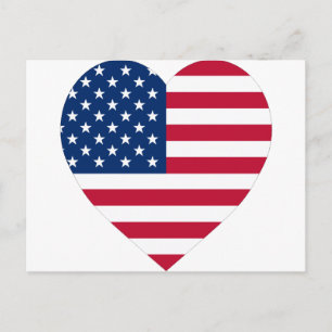 Amerikaanse vlag Heart Briefkaart