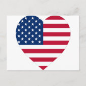 Amerikaanse vlag Heart Briefkaart (Voorkant)