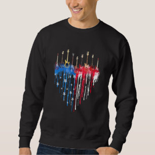 Amerikaanse vlag Heart Guitar 4 juli gitarist P Trui