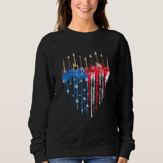 Amerikaanse vlag Heart Guitar 4 juli gitarist P Trui