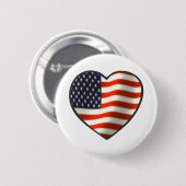 Amerikaanse vlag Heart Ronde Button 5,7 Cm (Voorkant /achterkant)