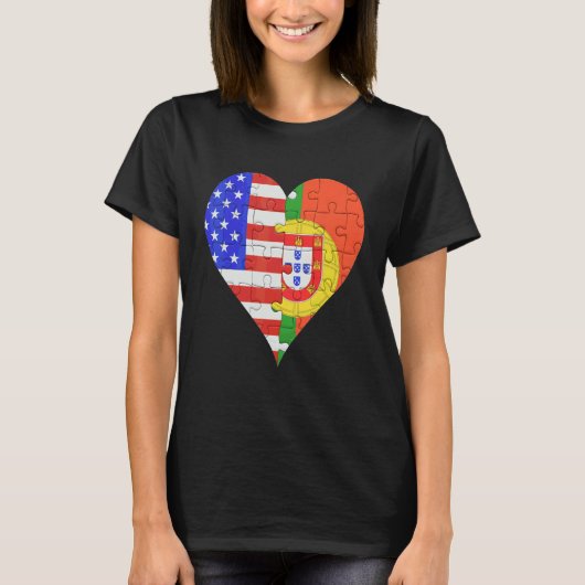 Amerikaanse vlag Heart T-shirt (Voorkant)