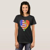 Amerikaanse vlag Heart T-shirt (Voorkant volledig)