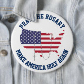Amerikaanse vlag Heilige Rosary Ronde Button 6,0 Cm (In situ)