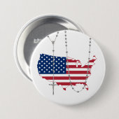 Amerikaanse vlag Heilige Rosary Ronde Button 7,6 Cm (Voorkant /achterkant)