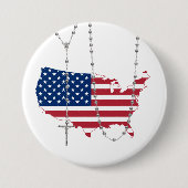 Amerikaanse vlag Heilige Rosary Ronde Button 7,6 Cm (Voorkant)