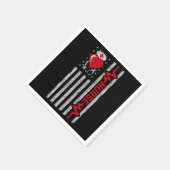 Amerikaanse vlag held hart leven verpleegkundige w servet (Hoek)