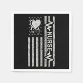 Amerikaanse vlag held hart verpleegkundige waarder servet (Voorkant)