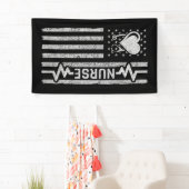 Amerikaanse vlag held hart verpleegkundige waarder spandoek (Insitu)