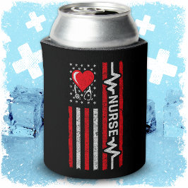 Amerikaanse vlag held leven verpleegkundige waarde blikjeskoeler