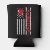 Amerikaanse vlag held leven verpleegkundige waarde blikjeskoeler (Achterkant)