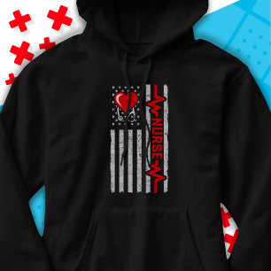 Amerikaanse vlag held leven verpleegkundige waarde hoodie