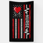 Amerikaanse vlag held leven verpleegkundige waarde spandoek (Verticaal)