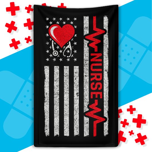 Amerikaanse vlag held leven verpleegkundige waarde spandoek