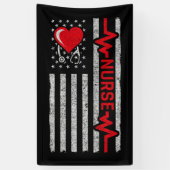 Amerikaanse vlag held leven verpleegkundige waarde spandoek (Verticaal)