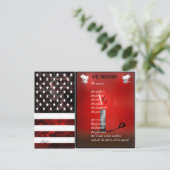 Amerikaanse vlag herdenkingsmonument Briefkaart (Staand voorkant)