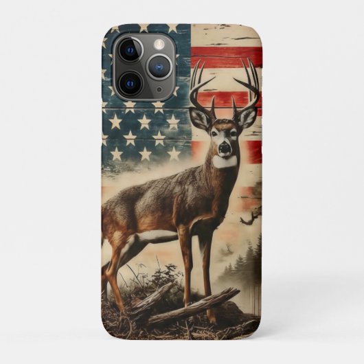 Amerikaanse Vlag Hert Golf Patriottisch Mannetjes Case-Mate iPhone Case (Achterkant)