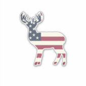 Amerikaanse vlag hert silhouet vinyl auto sticker (Voorkant)